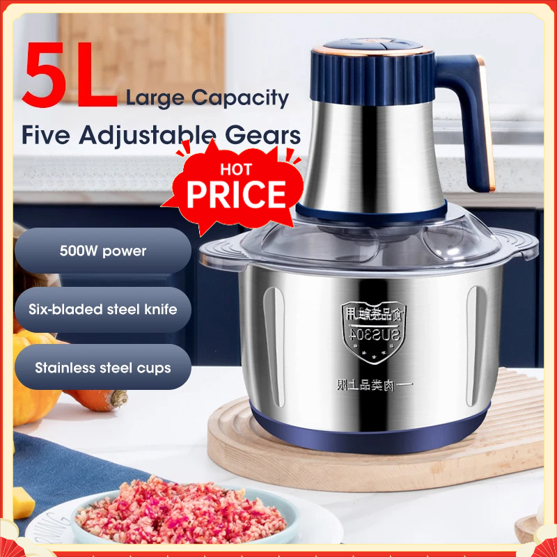Baby 1 Year Food - 5L Electric Meat Grinders 304 Stainless