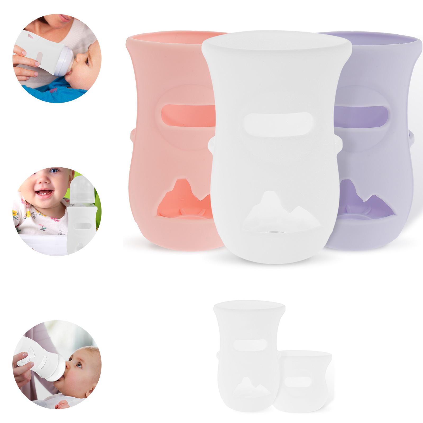 Baby Food Zip Lock Bag - Silicone Sleeves Silicone Baby Bottle Cover
