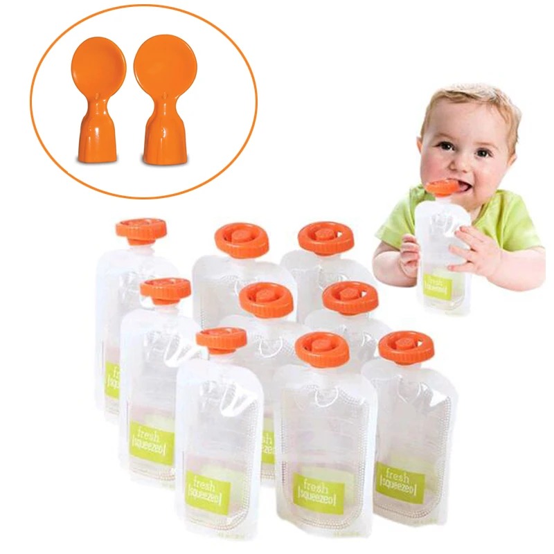 Baby Food Zip Lock Bag - 50Pcs Baby Food Storage Bag Make
