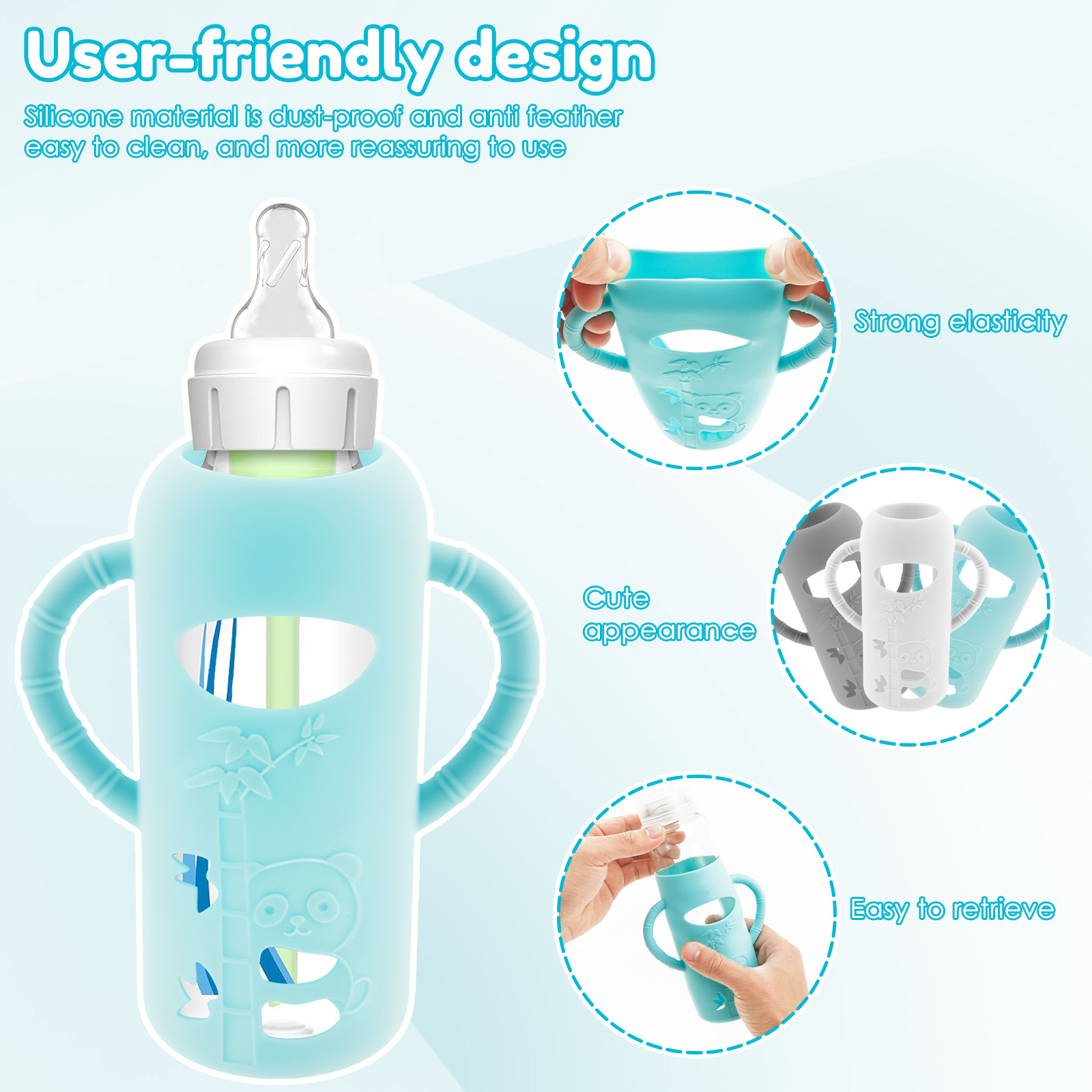 3Pcs Baby Bottle Sleeves with  - Baby Food Zip Lock Bag 评论和价格