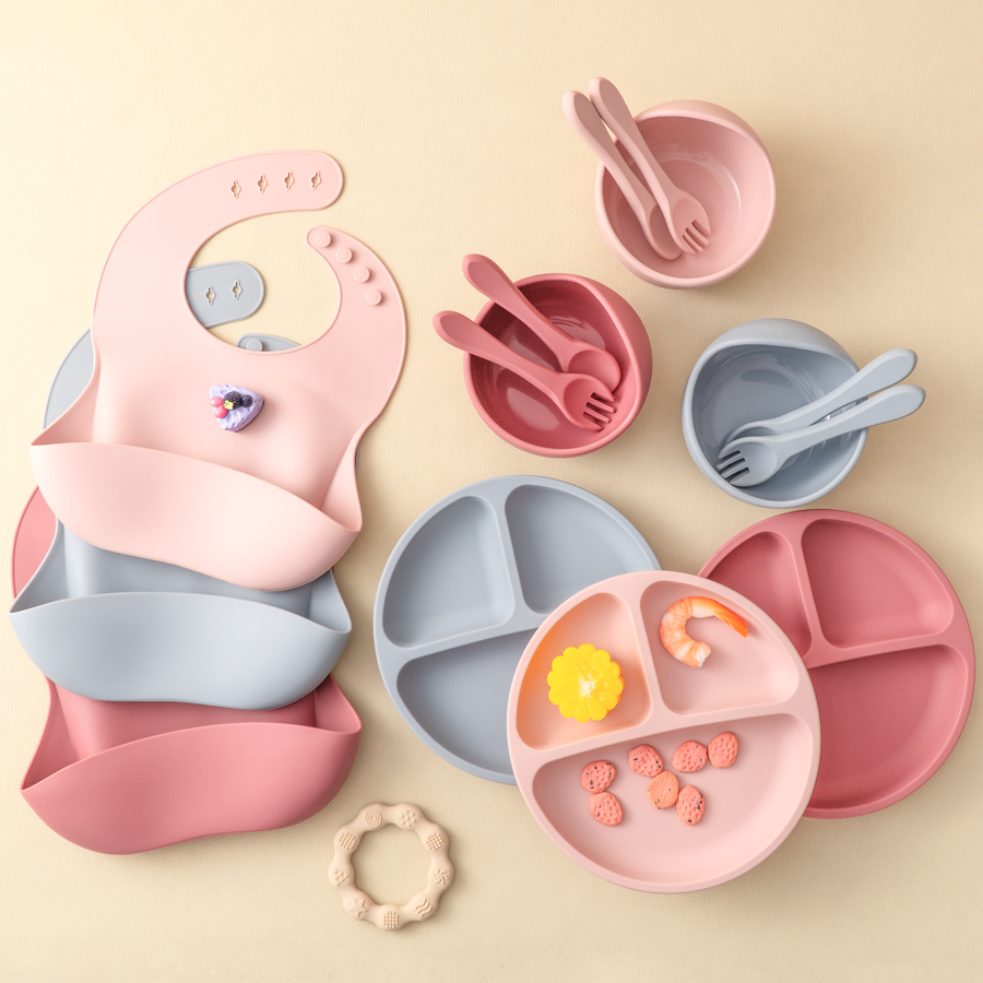 5Pcs Baby Silicone Feeding Set - Baby Food Chart 评论和价格