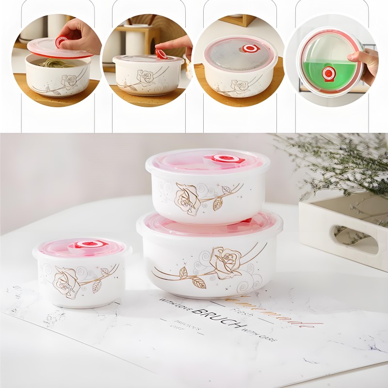 Three-piece set, fine bone chi - Baby Food Container 评论和价格